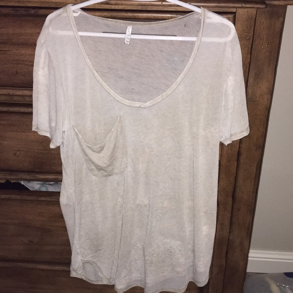Z Supply tan short sleeved top